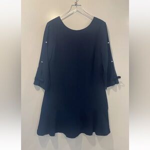 Chadwicks of Boston Navy‎ Blue Shift Dress Womens Size 14 (1397)